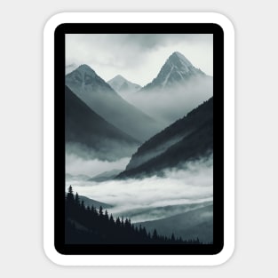 Mist over a Nature Landscape Sticker